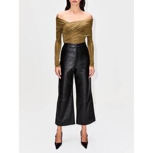 Paris Georgia Otto Off Shoulder Bodysuit in Olive L